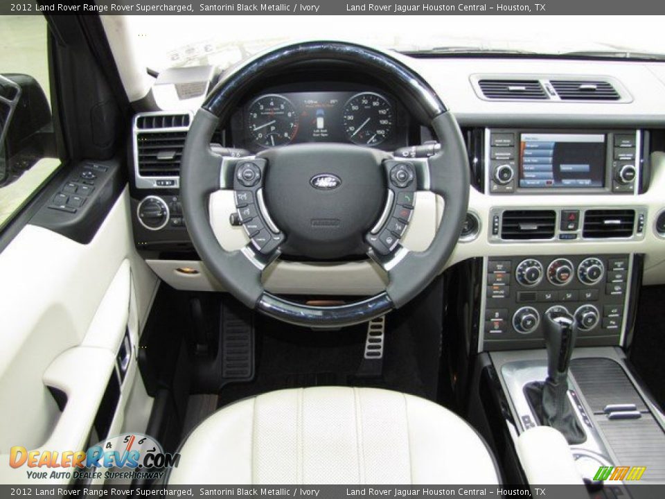2012 Land Rover Range Rover Supercharged Santorini Black Metallic / Ivory Photo #13