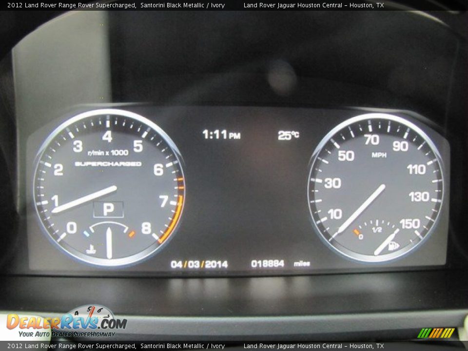 2012 Land Rover Range Rover Supercharged Santorini Black Metallic / Ivory Photo #15