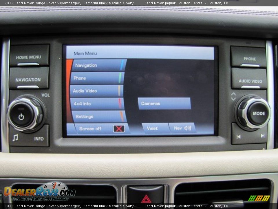 2012 Land Rover Range Rover Supercharged Santorini Black Metallic / Ivory Photo #17