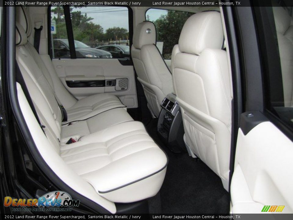 2012 Land Rover Range Rover Supercharged Santorini Black Metallic / Ivory Photo #31