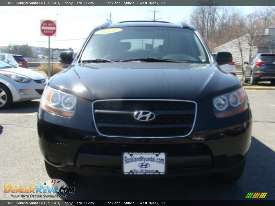 2007 Hyundai Santa Fe GLS 4WD Ebony Black / Gray Photo #2