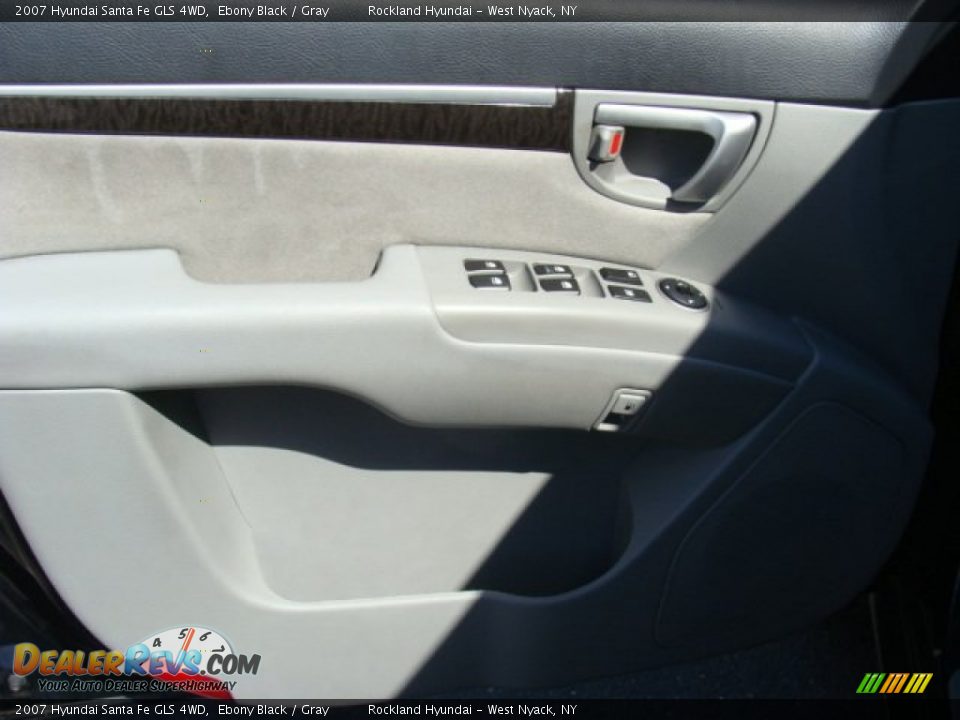 2007 Hyundai Santa Fe GLS 4WD Ebony Black / Gray Photo #7