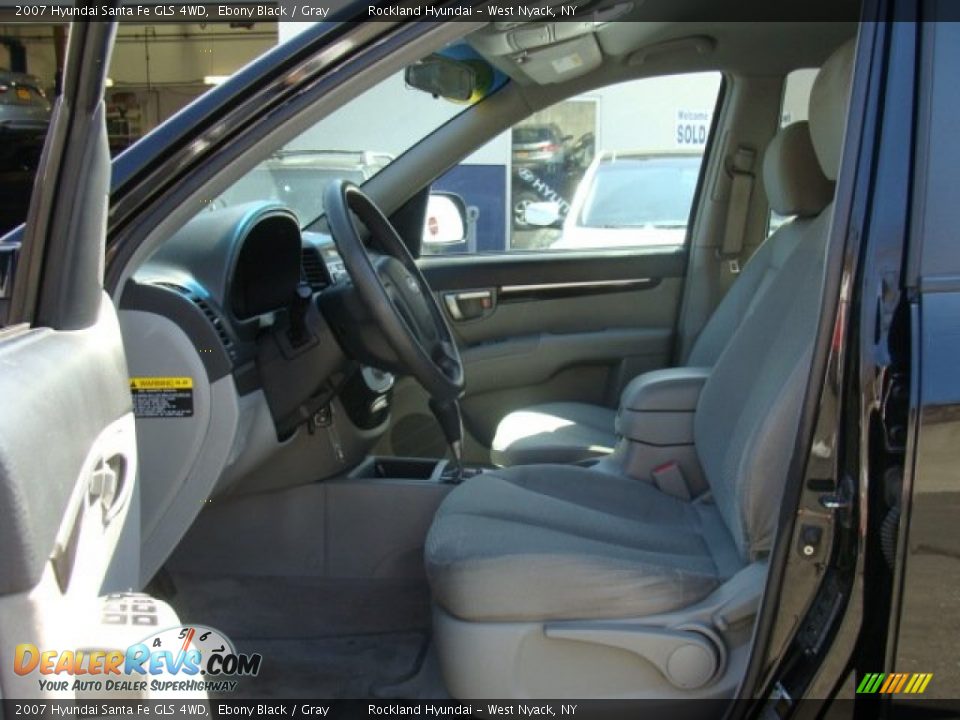 2007 Hyundai Santa Fe GLS 4WD Ebony Black / Gray Photo #10