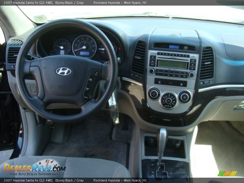 2007 Hyundai Santa Fe GLS 4WD Ebony Black / Gray Photo #11