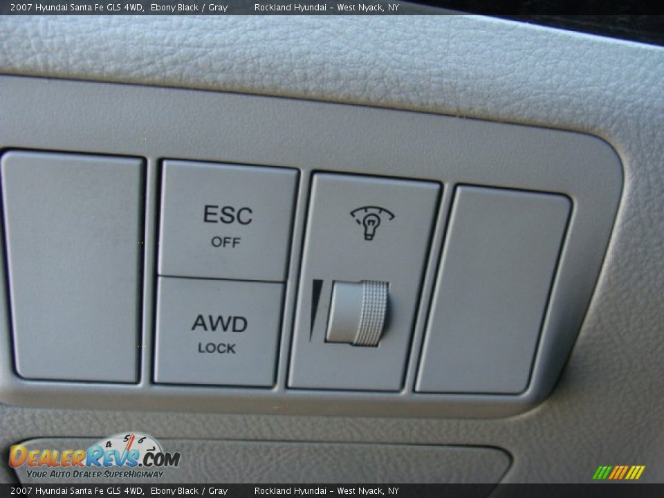 2007 Hyundai Santa Fe GLS 4WD Ebony Black / Gray Photo #12