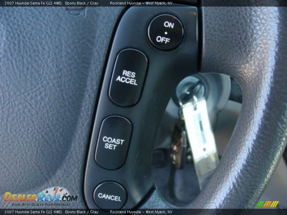 2007 Hyundai Santa Fe GLS 4WD Ebony Black / Gray Photo #14