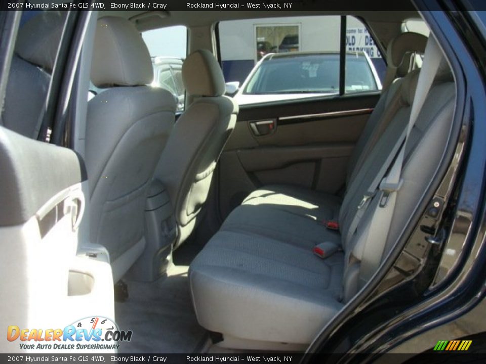 2007 Hyundai Santa Fe GLS 4WD Ebony Black / Gray Photo #18