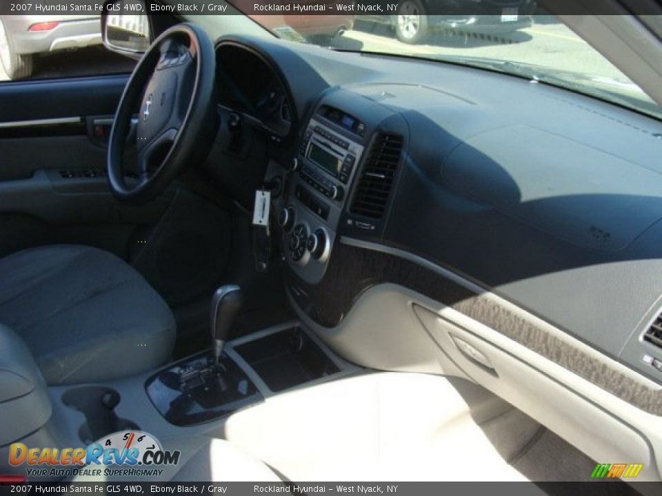 2007 Hyundai Santa Fe GLS 4WD Ebony Black / Gray Photo #23