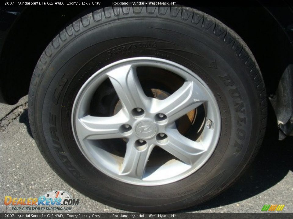 2007 Hyundai Santa Fe GLS 4WD Ebony Black / Gray Photo #25