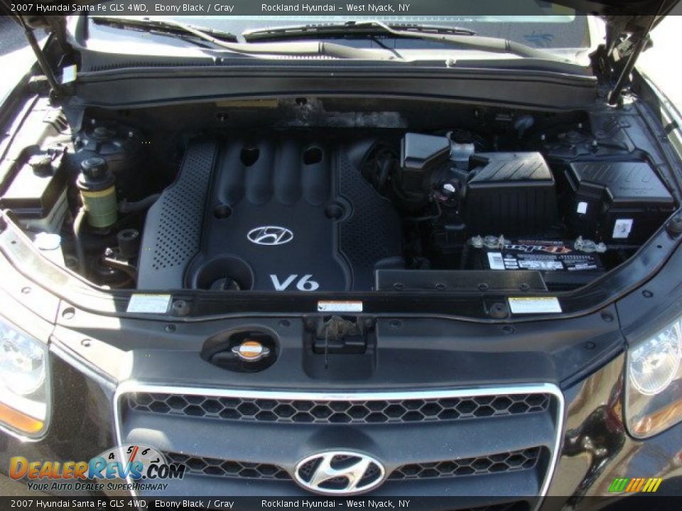 2007 Hyundai Santa Fe GLS 4WD Ebony Black / Gray Photo #27