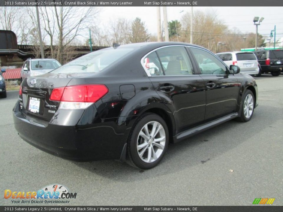 2013 Subaru Legacy 2.5i Limited Crystal Black Silica / Warm Ivory Leather Photo #6