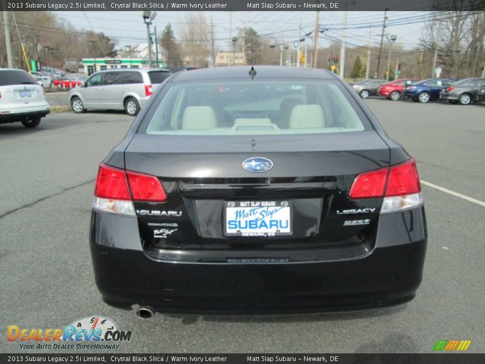 2013 Subaru Legacy 2.5i Limited Crystal Black Silica / Warm Ivory Leather Photo #7