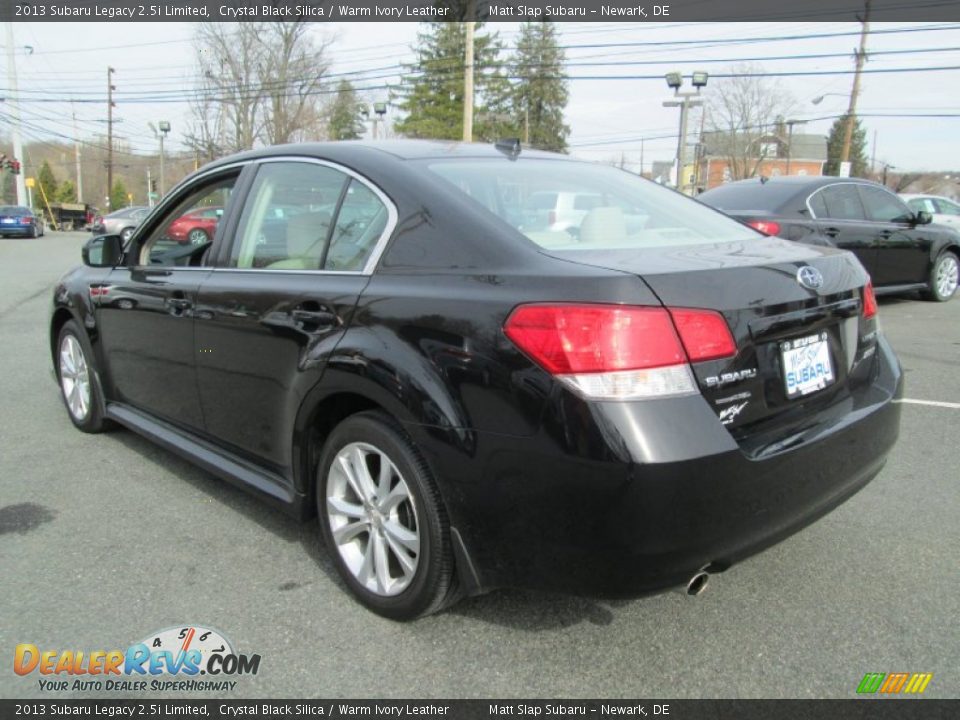 2013 Subaru Legacy 2.5i Limited Crystal Black Silica / Warm Ivory Leather Photo #8