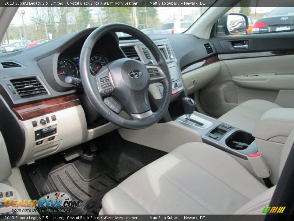2013 Subaru Legacy 2.5i Limited Crystal Black Silica / Warm Ivory Leather Photo #10