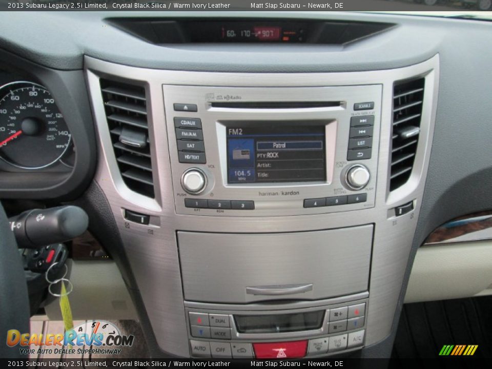 2013 Subaru Legacy 2.5i Limited Crystal Black Silica / Warm Ivory Leather Photo #25