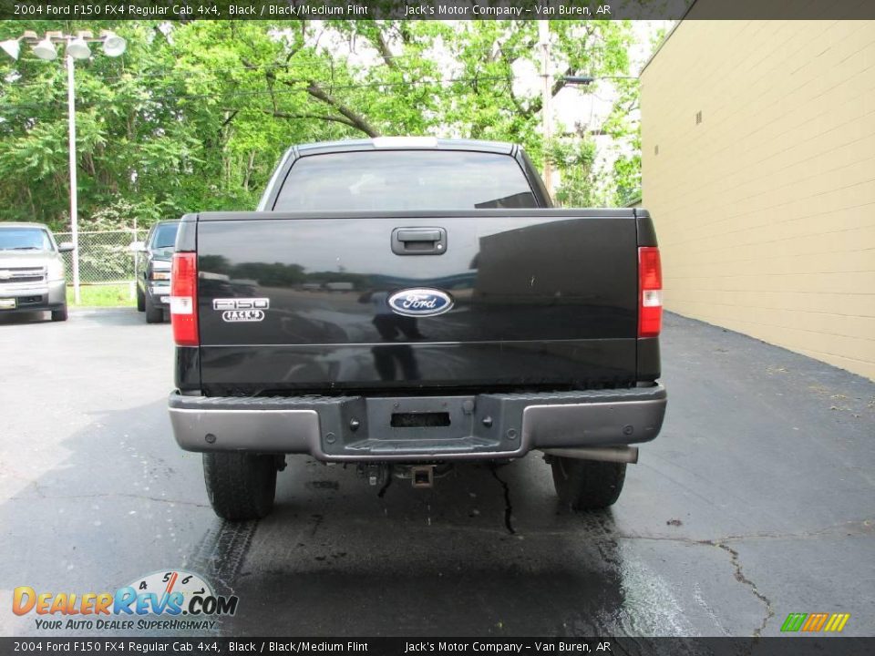 2004 Ford F150 FX4 Regular Cab 4x4 Black / Black/Medium Flint Photo #6