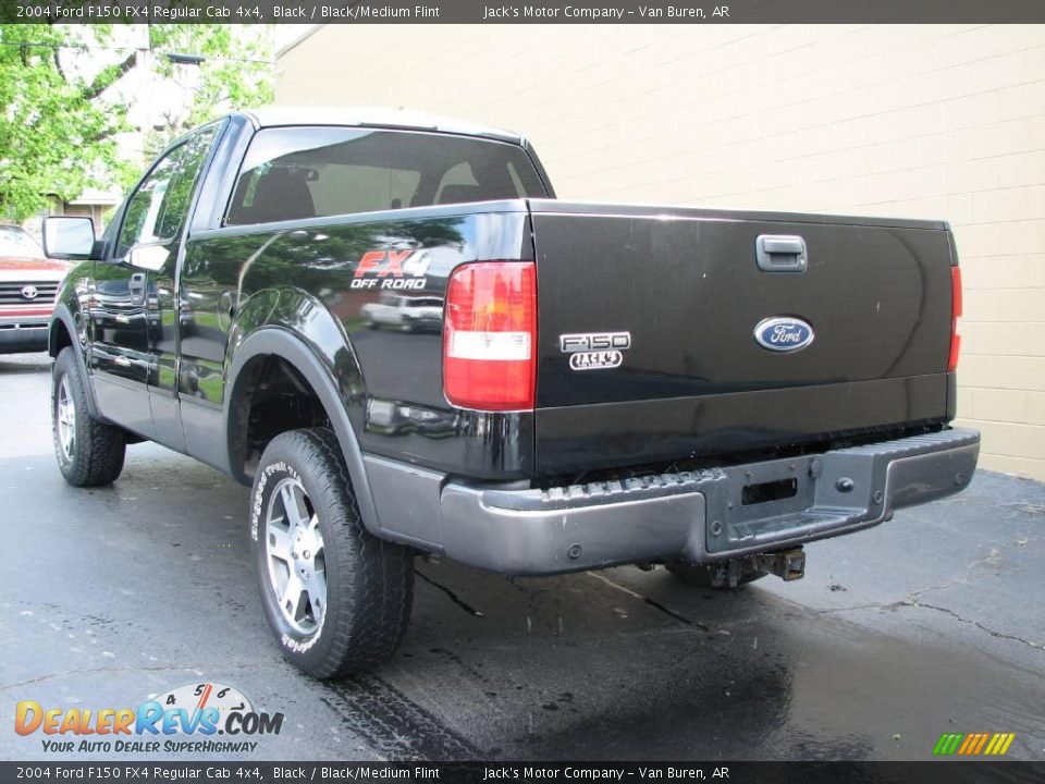 2004 Ford F150 FX4 Regular Cab 4x4 Black / Black/Medium Flint Photo #7