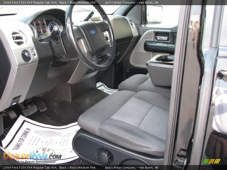 2004 Ford F150 FX4 Regular Cab 4x4 Black / Black/Medium Flint Photo #8