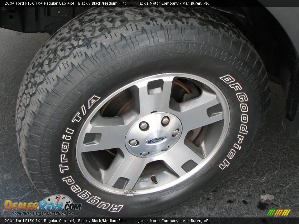 2004 Ford F150 FX4 Regular Cab 4x4 Black / Black/Medium Flint Photo #10