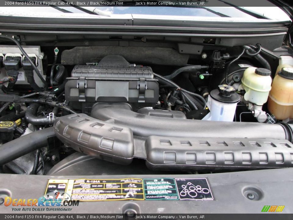 2004 Ford F150 FX4 Regular Cab 4x4 Black / Black/Medium Flint Photo #11