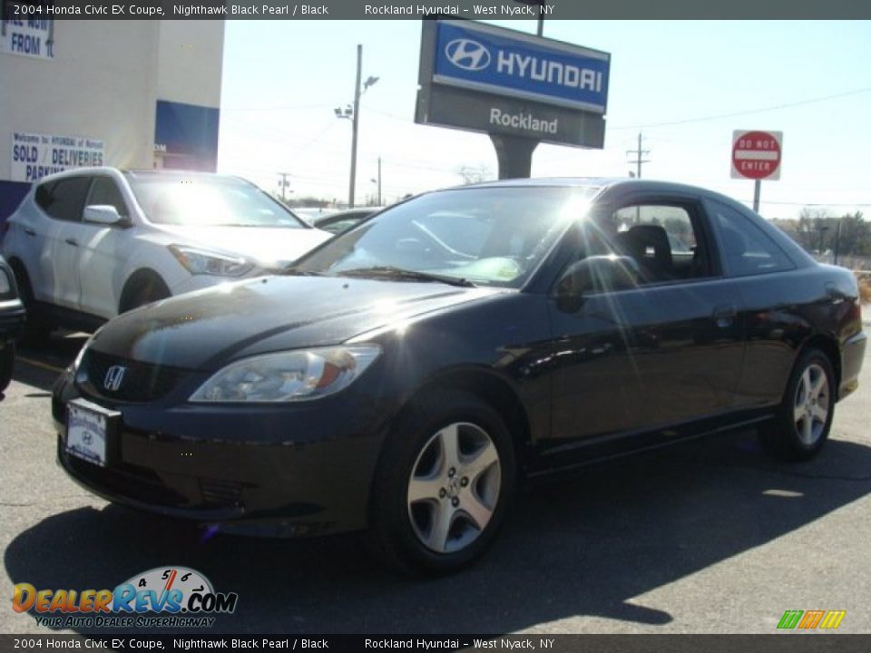 2004 Honda Civic EX Coupe Nighthawk Black Pearl / Black Photo #1