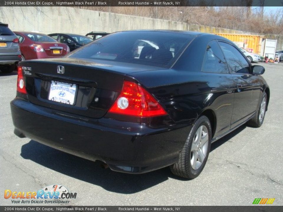 2004 Honda Civic EX Coupe Nighthawk Black Pearl / Black Photo #4