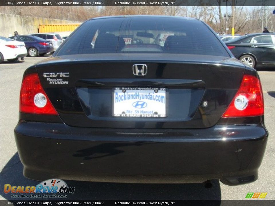 2004 Honda Civic EX Coupe Nighthawk Black Pearl / Black Photo #5