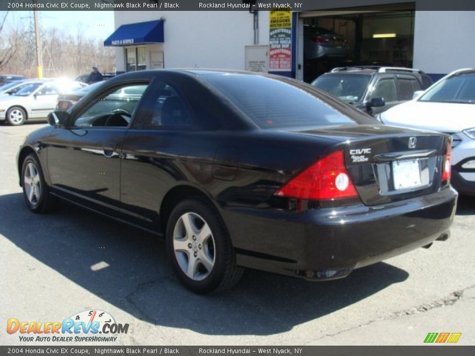 2004 Honda Civic EX Coupe Nighthawk Black Pearl / Black Photo #6