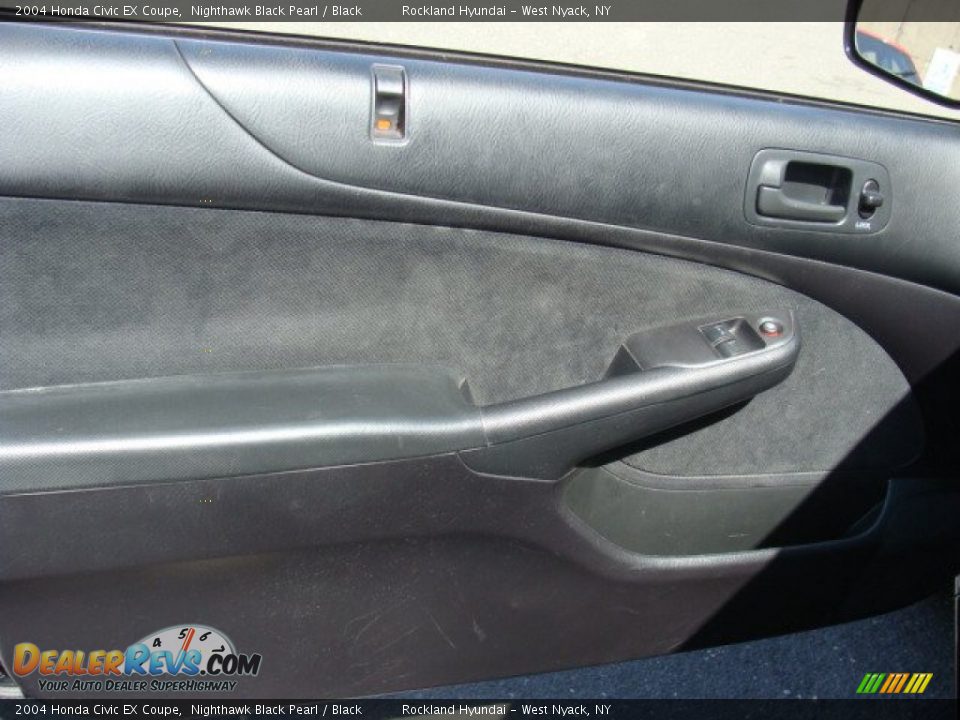 2004 Honda Civic EX Coupe Nighthawk Black Pearl / Black Photo #7