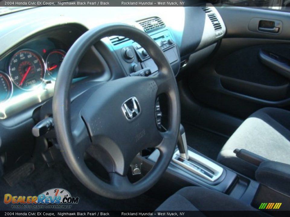 2004 Honda Civic EX Coupe Nighthawk Black Pearl / Black Photo #9