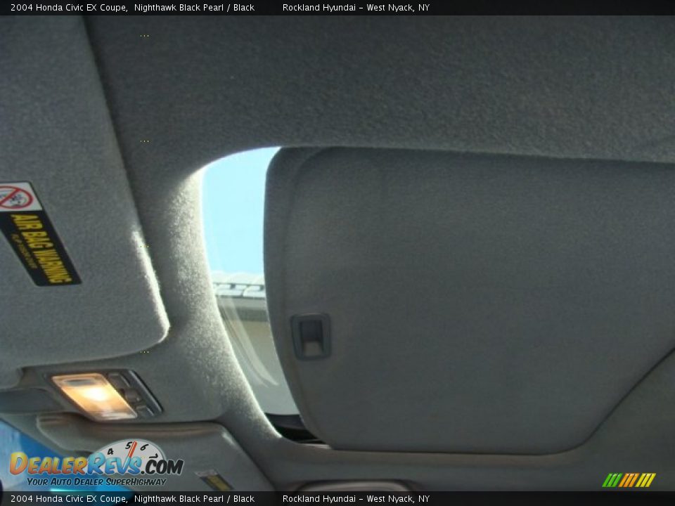 2004 Honda Civic EX Coupe Nighthawk Black Pearl / Black Photo #11