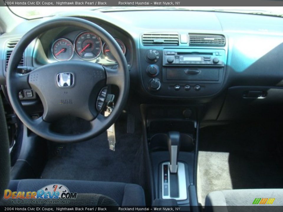 2004 Honda Civic EX Coupe Nighthawk Black Pearl / Black Photo #12