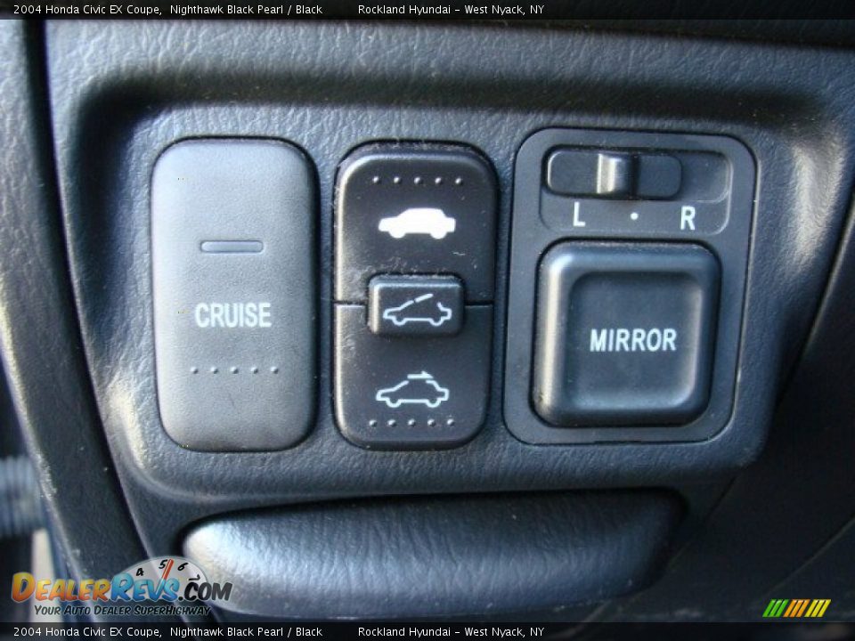 2004 Honda Civic EX Coupe Nighthawk Black Pearl / Black Photo #13