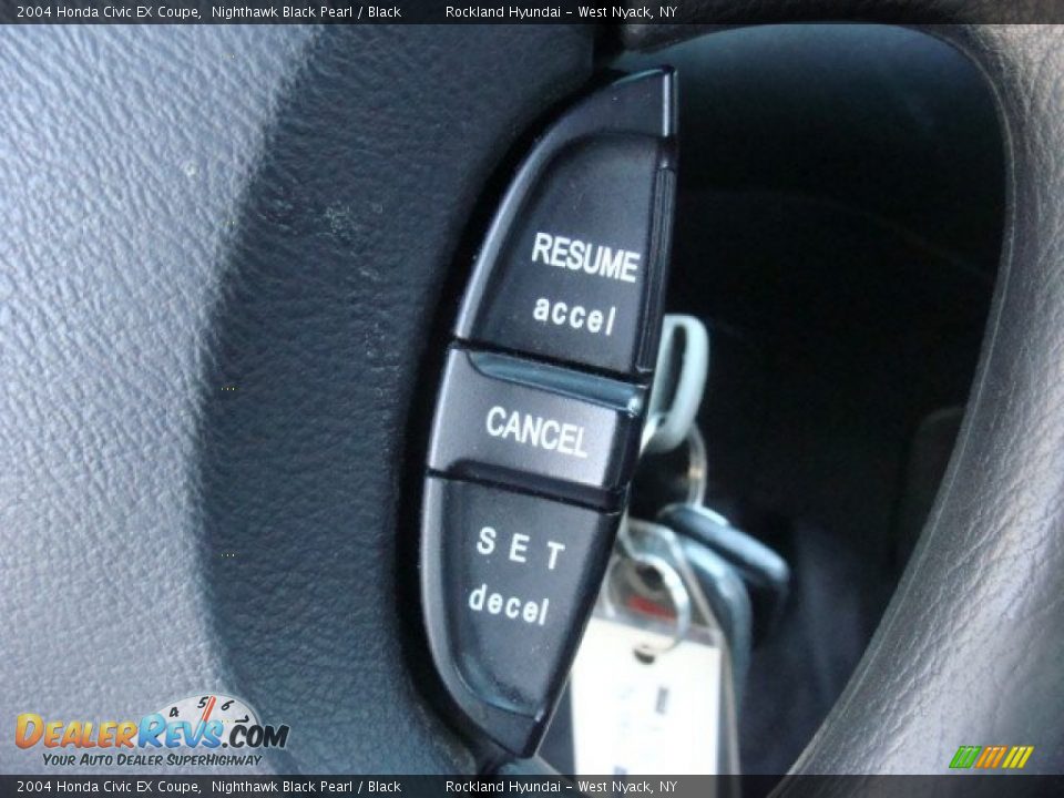 2004 Honda Civic EX Coupe Nighthawk Black Pearl / Black Photo #15