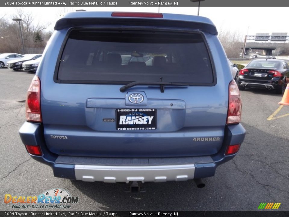 2004 Toyota 4Runner Limited 4x4 Pacific Blue Metallic / Taupe Photo #4