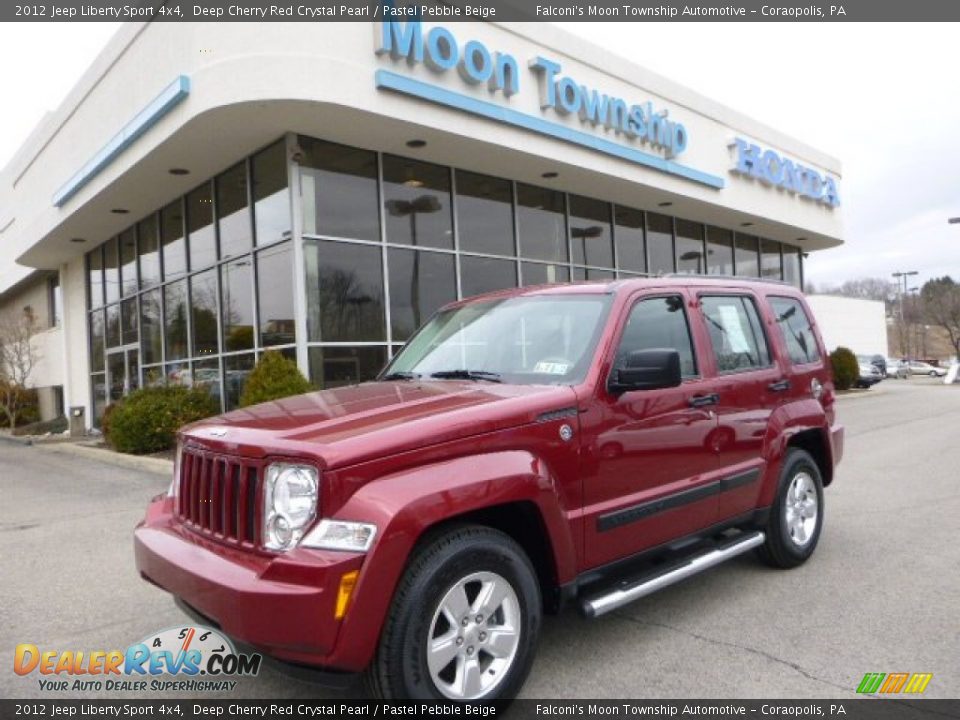 2012 Jeep Liberty Sport 4x4 Deep Cherry Red Crystal Pearl / Pastel Pebble Beige Photo #1