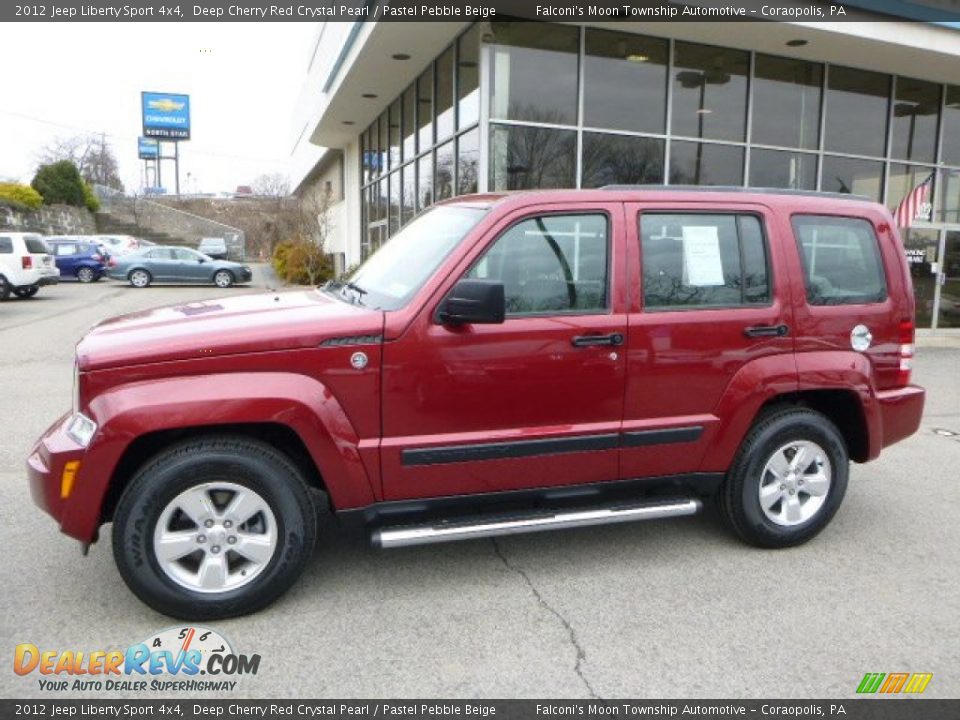 2012 Jeep Liberty Sport 4x4 Deep Cherry Red Crystal Pearl / Pastel Pebble Beige Photo #2