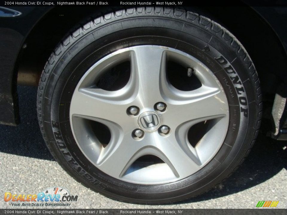2004 Honda Civic EX Coupe Nighthawk Black Pearl / Black Photo #25