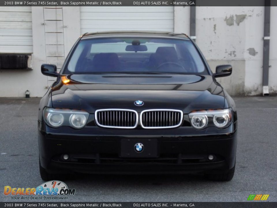 2003 BMW 7 Series 745i Sedan Black Sapphire Metallic / Black/Black Photo #11