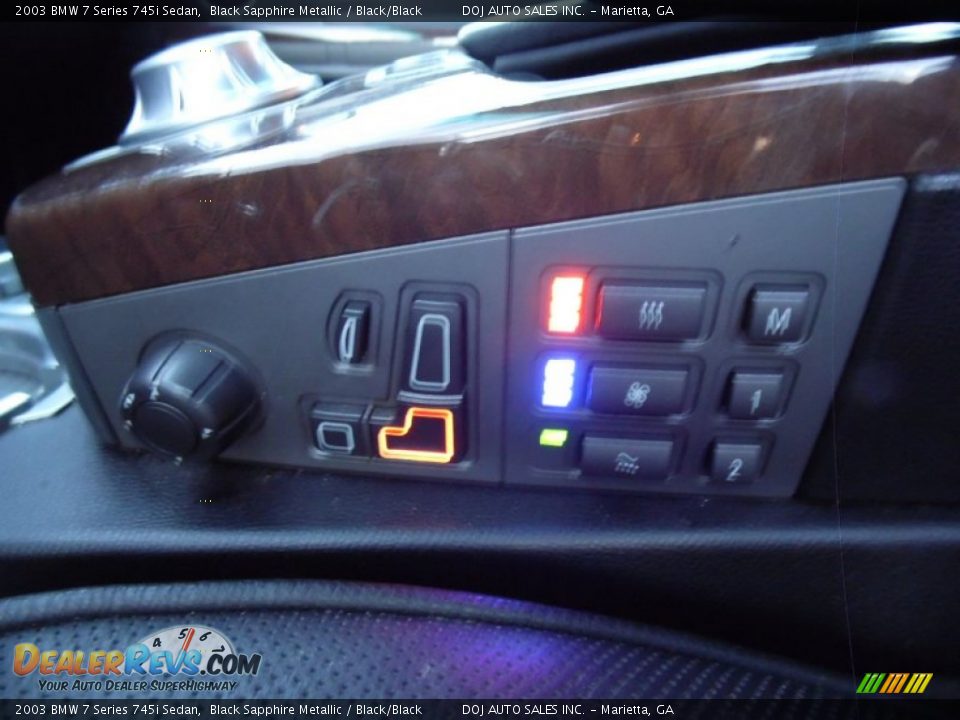 2003 BMW 7 Series 745i Sedan Black Sapphire Metallic / Black/Black Photo #19