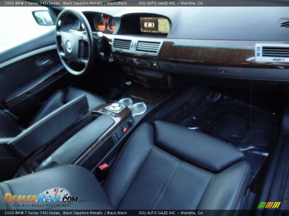 2003 BMW 7 Series 745i Sedan Black Sapphire Metallic / Black/Black Photo #20