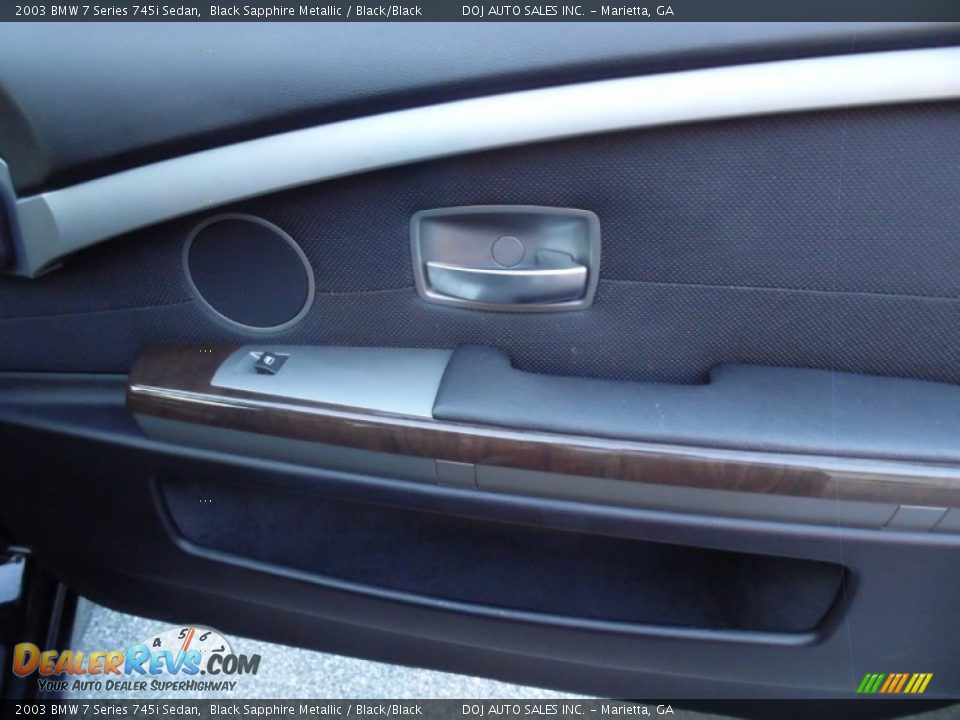 2003 BMW 7 Series 745i Sedan Black Sapphire Metallic / Black/Black Photo #21