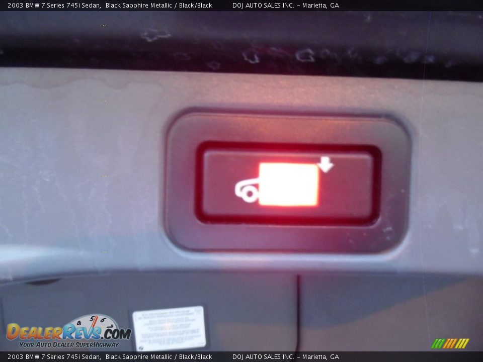 2003 BMW 7 Series 745i Sedan Black Sapphire Metallic / Black/Black Photo #22