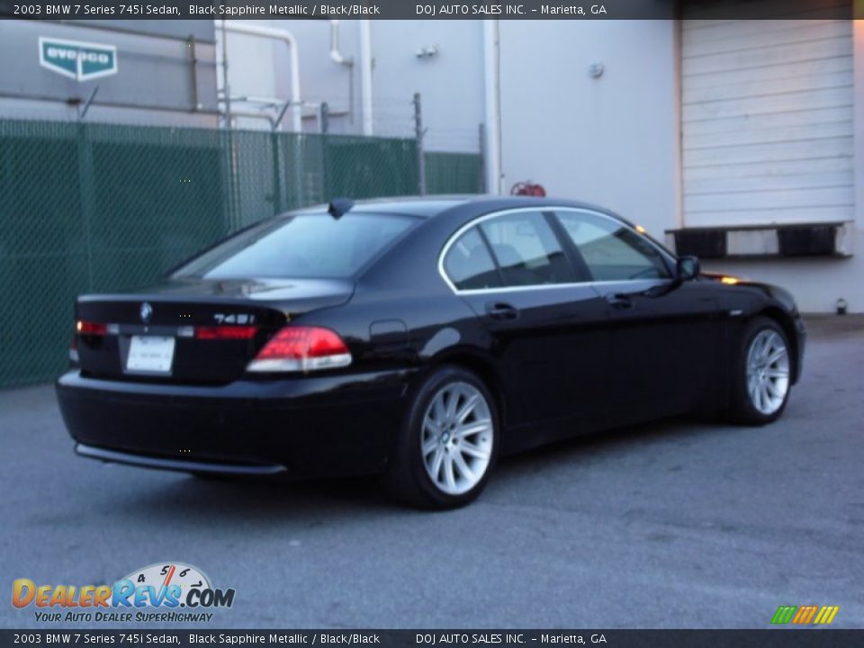 2003 BMW 7 Series 745i Sedan Black Sapphire Metallic / Black/Black Photo #23