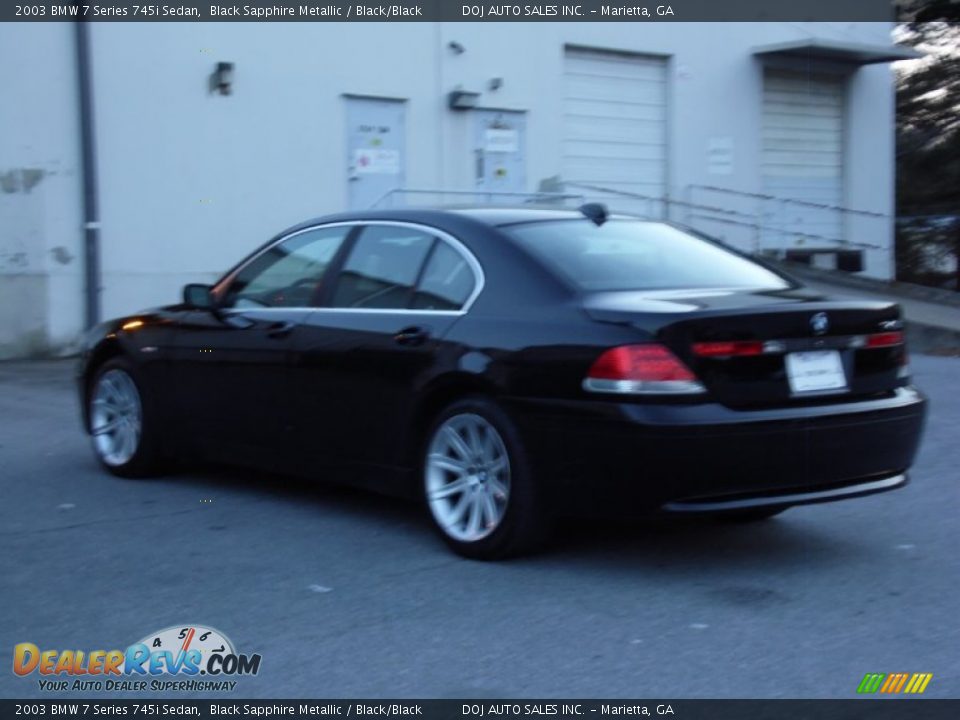 2003 BMW 7 Series 745i Sedan Black Sapphire Metallic / Black/Black Photo #25