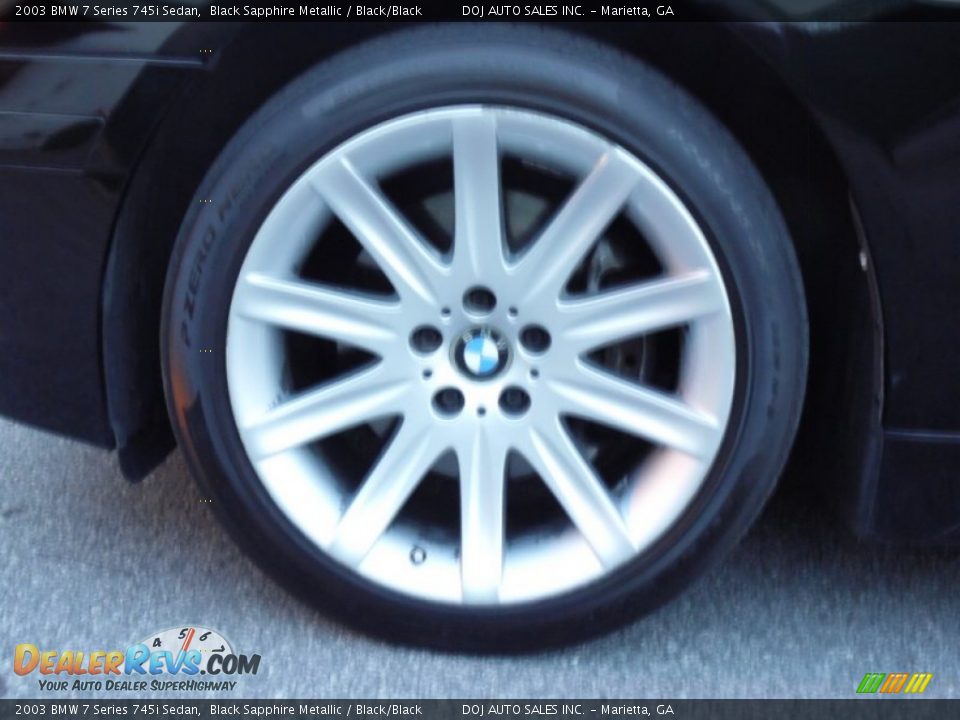 2003 BMW 7 Series 745i Sedan Black Sapphire Metallic / Black/Black Photo #27