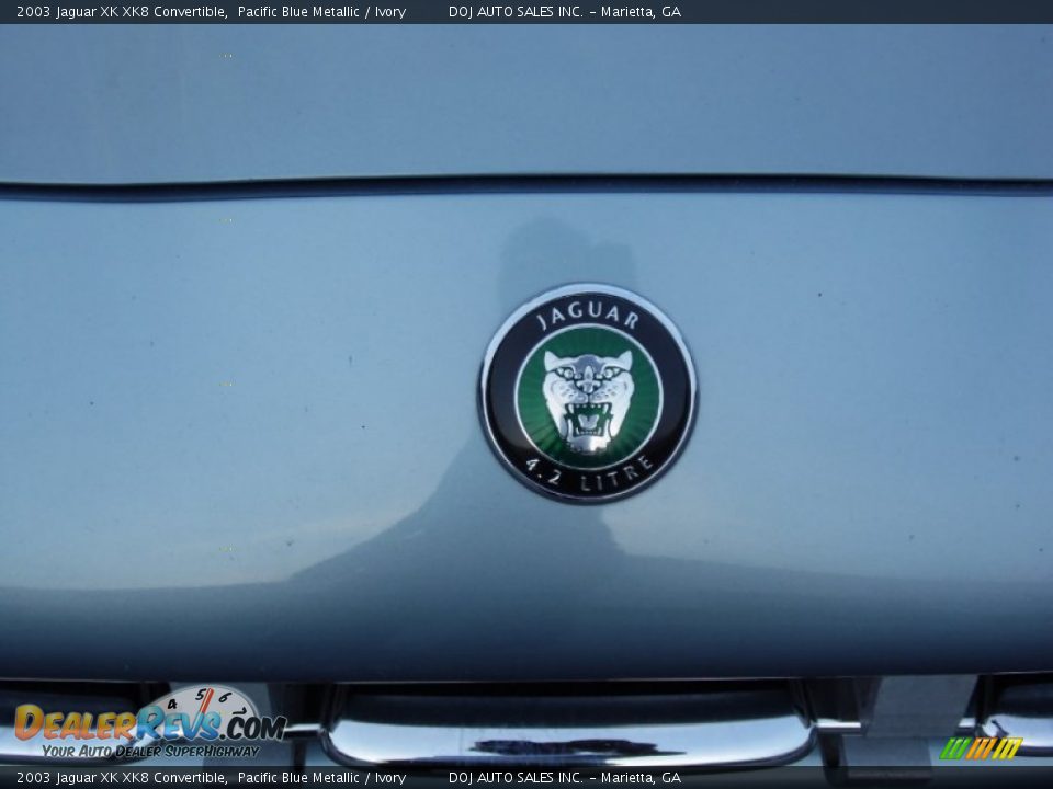 2003 Jaguar XK XK8 Convertible Pacific Blue Metallic / Ivory Photo #19