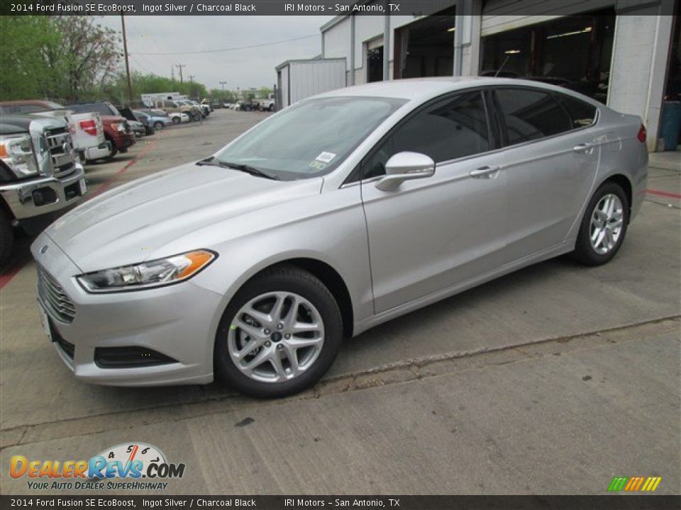 2014 Ford Fusion SE EcoBoost Ingot Silver / Charcoal Black Photo #1
