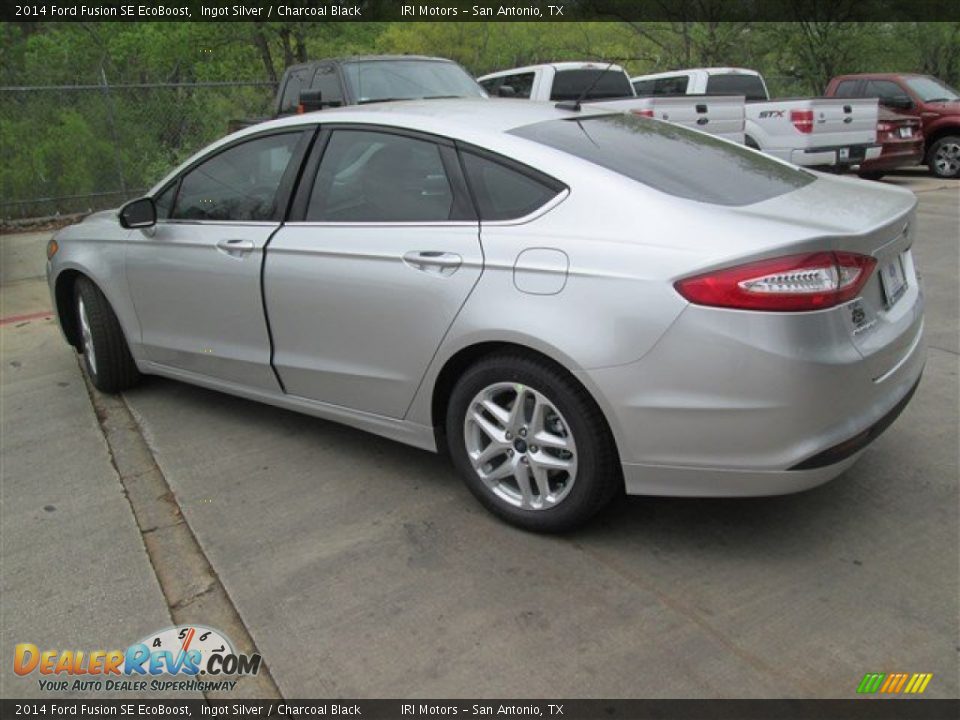 2014 Ford Fusion SE EcoBoost Ingot Silver / Charcoal Black Photo #3