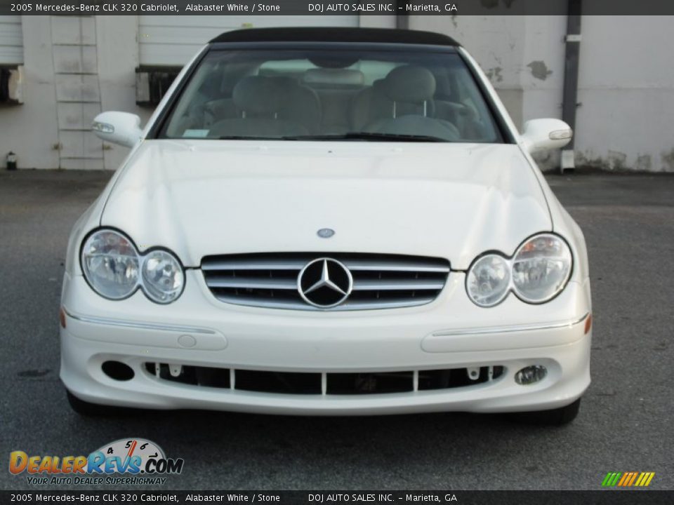 2005 Mercedes-Benz CLK 320 Cabriolet Alabaster White / Stone Photo #13